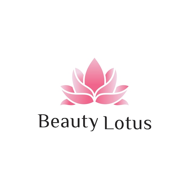 beauty of lotus flower logo design