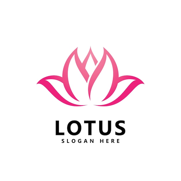 Beauty lotus flower logo spa logo vector yoga and therapy symbol