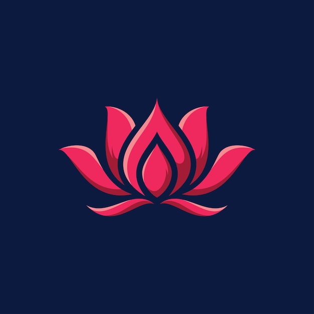 Beauty lotus flower logo spa logo vector yoga and therapy symbol