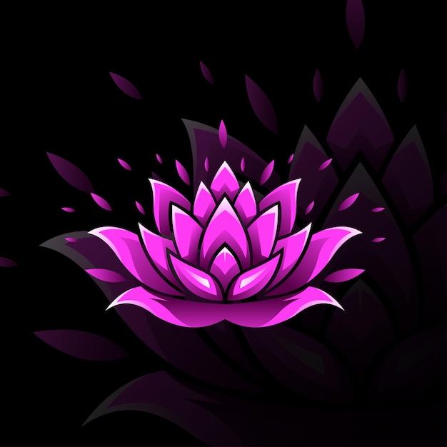 Beauty Lotus gradient Vector Design