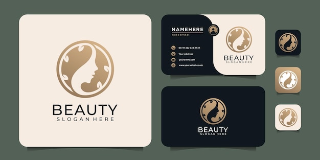 Beauty minimal luxury woman hair spa logo elements for fashion and lifestyle