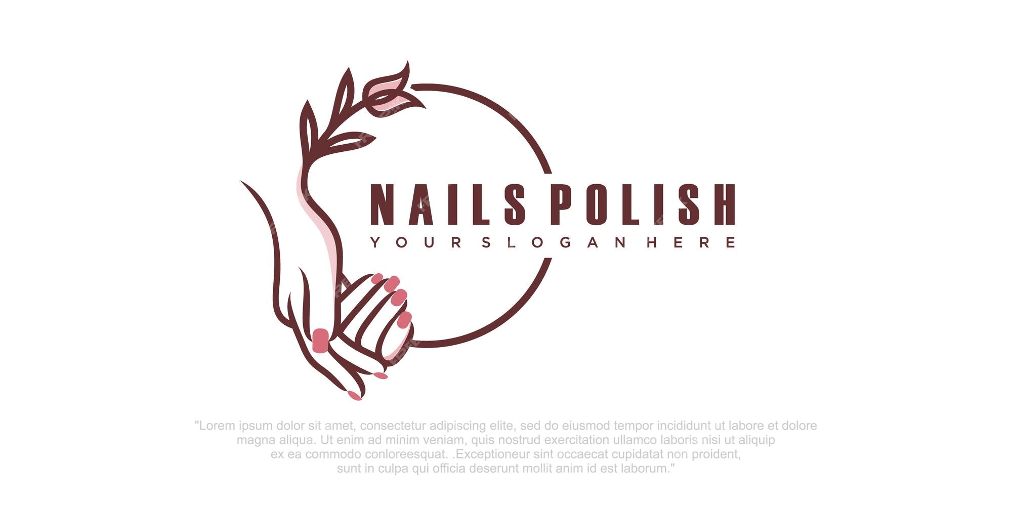 Thiết kế logo nail vector chất lượng cao cho các tiệm nails chuyên nghiệp