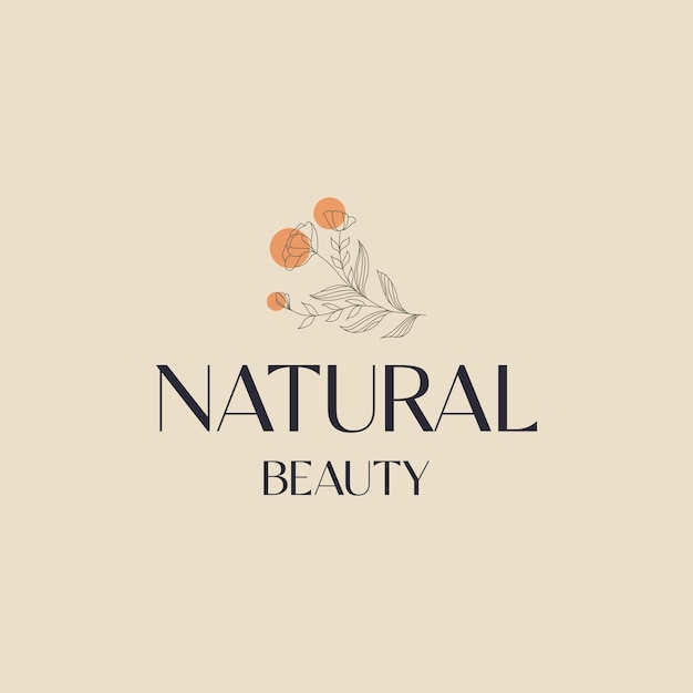 Logo dell'artista di trucco di bellezza e naturale