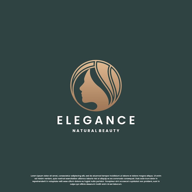 Beauty nature logo design logo di eleganza per salone di bellezza e spa