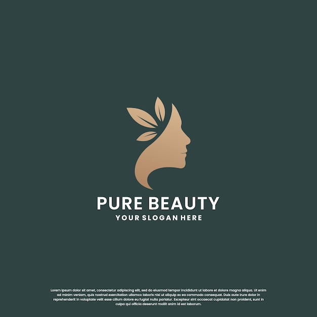 Beauty nature logo design. elegance logo for beauty salon and spa.