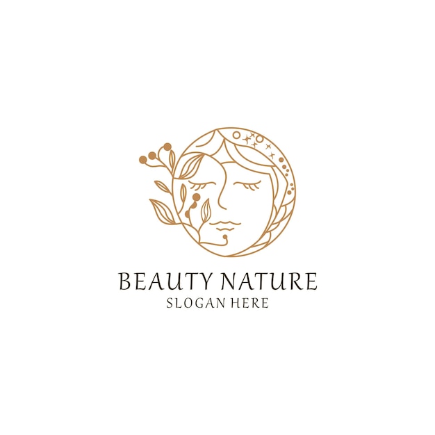 Vector beauty nature logo icon vector image