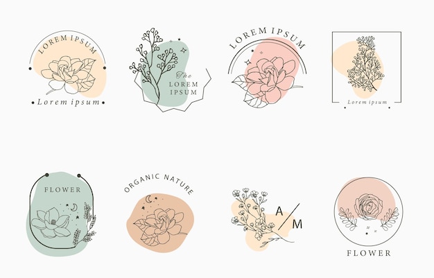 Beauty occult collection with geometricflowervector illustration for iconstickerprintable and tattoo