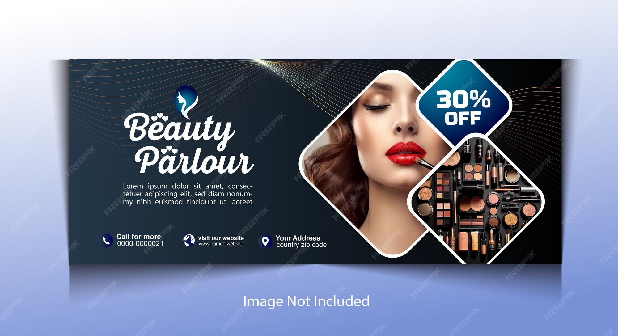 Premium Vector Beauty parlor banner design template Premium Vector Beauty parlor banner design template