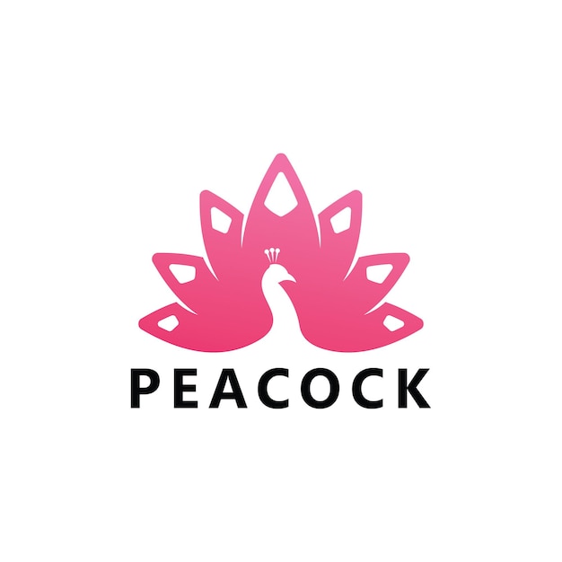 Beauty peacock logo template design