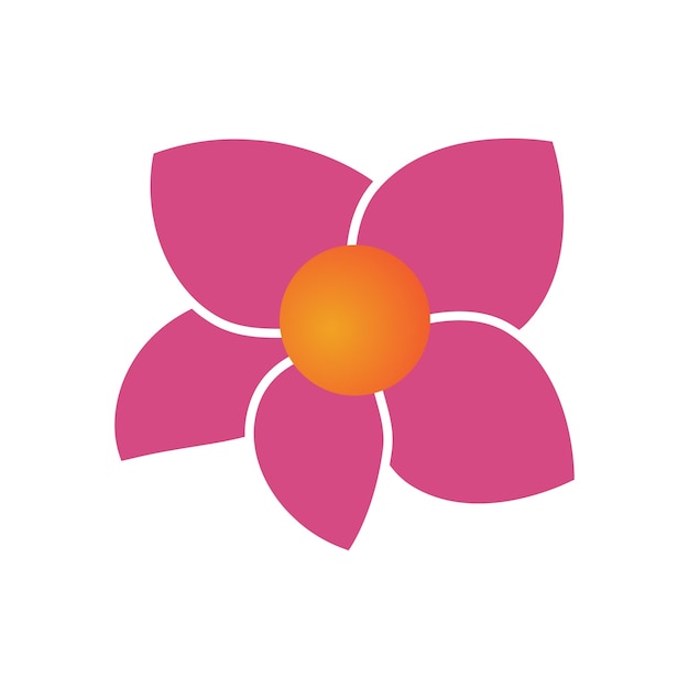 Beauty plumeria icon flowers design illustration symbol