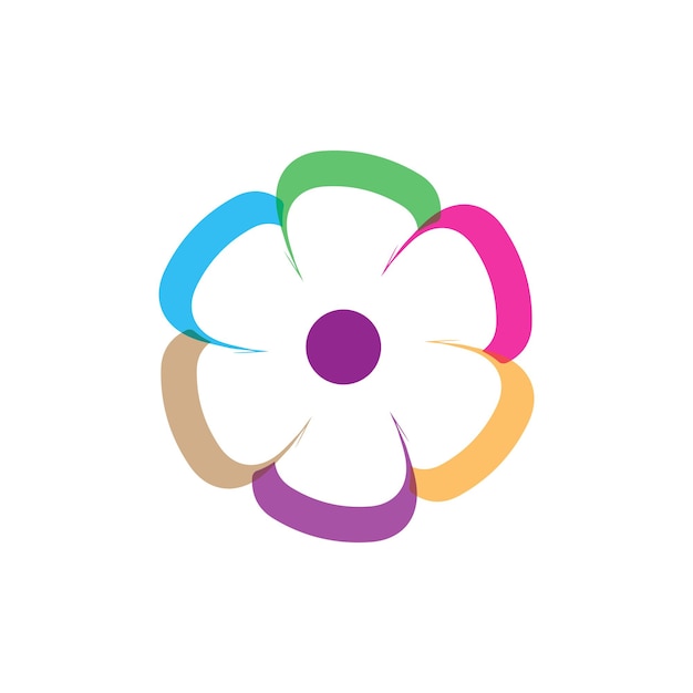 Beauty plumeria icon flowers design illustration Template