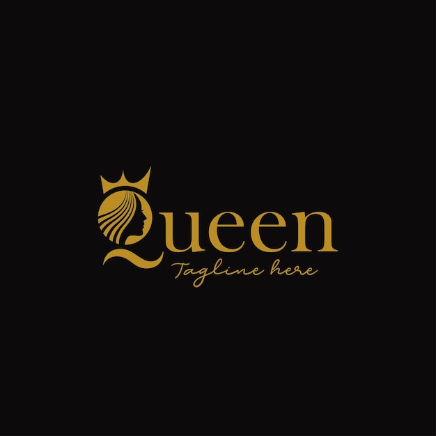 Modello di progettazione del logo della regina di bellezza icona della lettera q illustrazione vettoriale