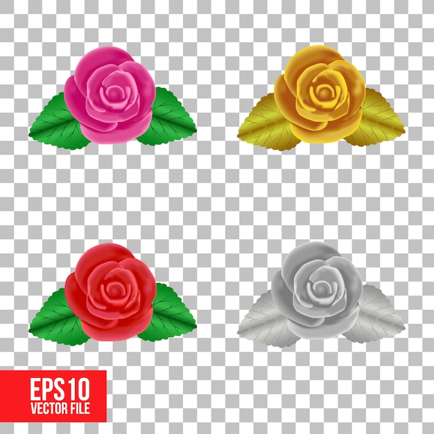 Beauty realistic rose for decoration