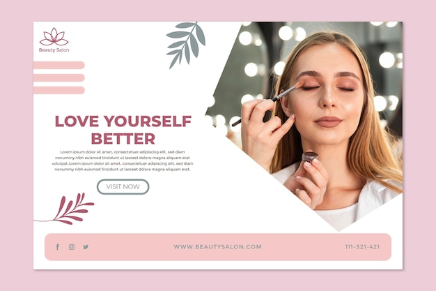 Vector beauty salon banner template