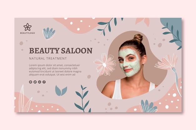 Vector beauty salon banner template