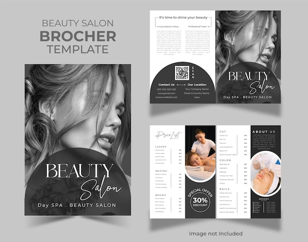 Progettazione di brochure per saloni di bellezza