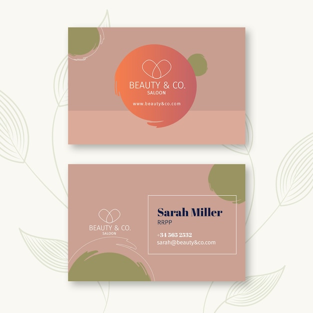 Beauty salon business card template