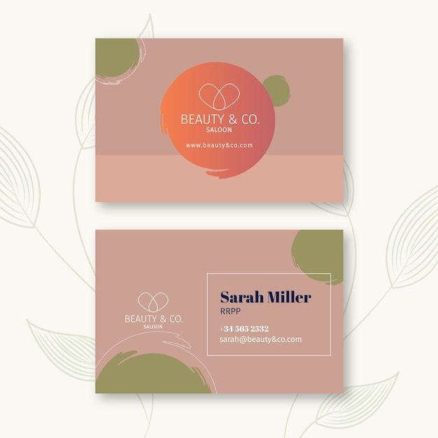 Vector beauty salon business card template