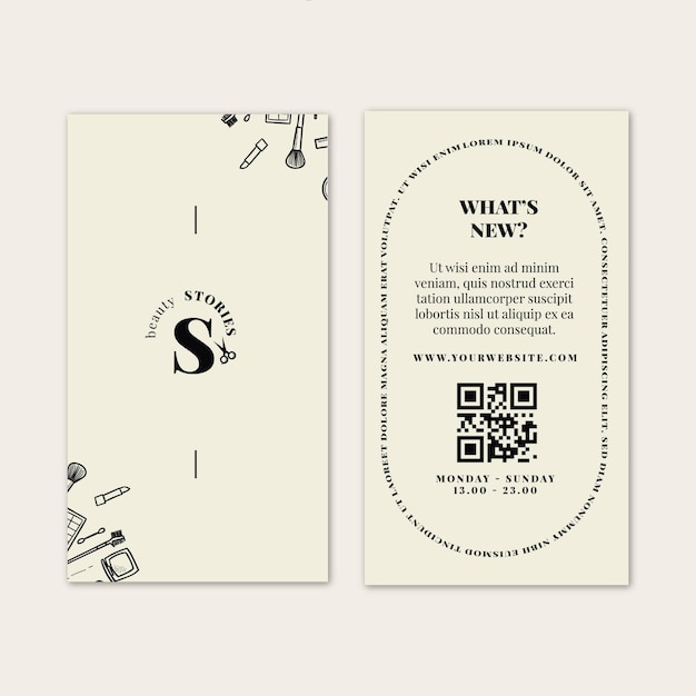 Vector beauty salon double-sided business card