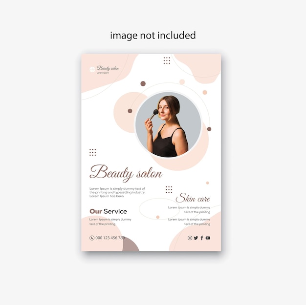 beauty salon flyer design for skin care and spa services