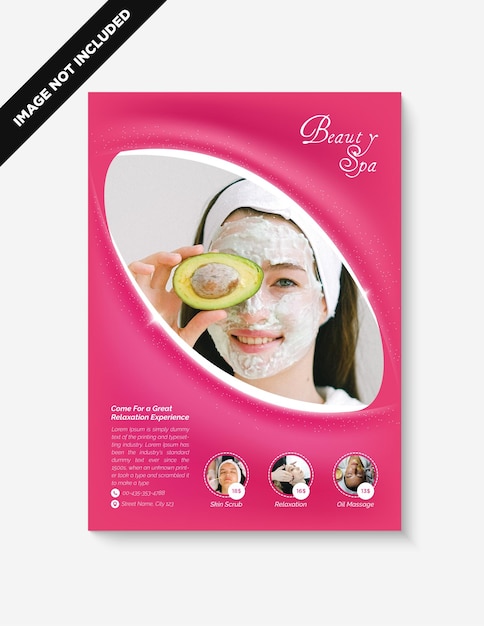 Vector beauty salon flyer design