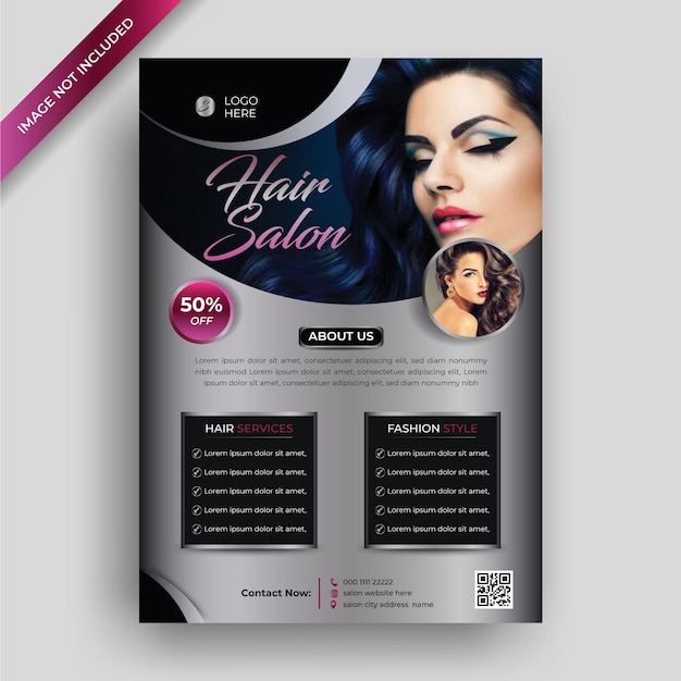 Vector beauty salon flyer template vector download