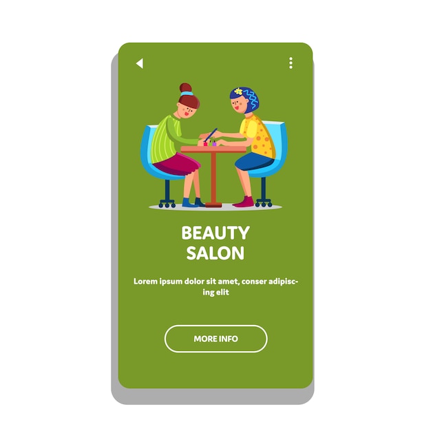 Vector beauty salon for glamor fashionable women