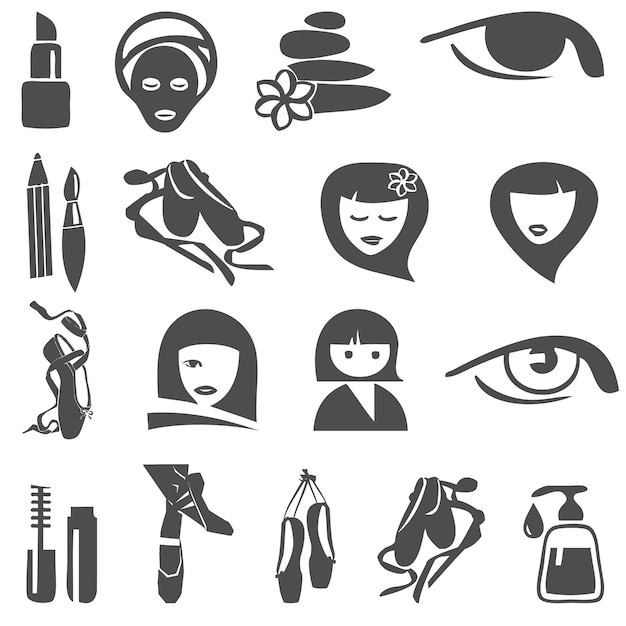 Beauty and salon icon collection