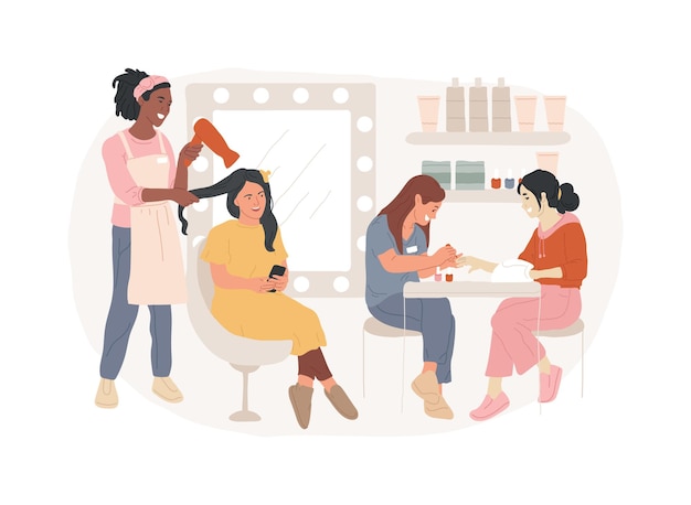 Beauty salon isolated concept vector illustration