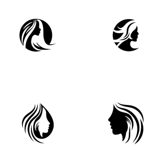 Beauty salon logo vector icon design templatevector