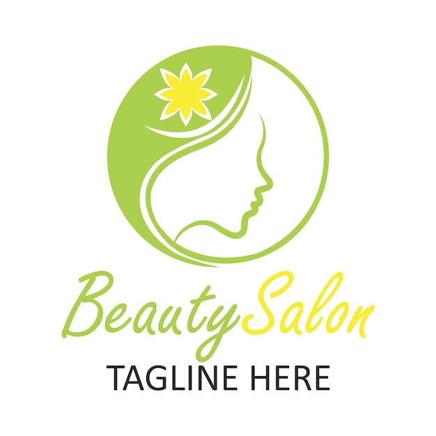 Beauty salon logo with woman design