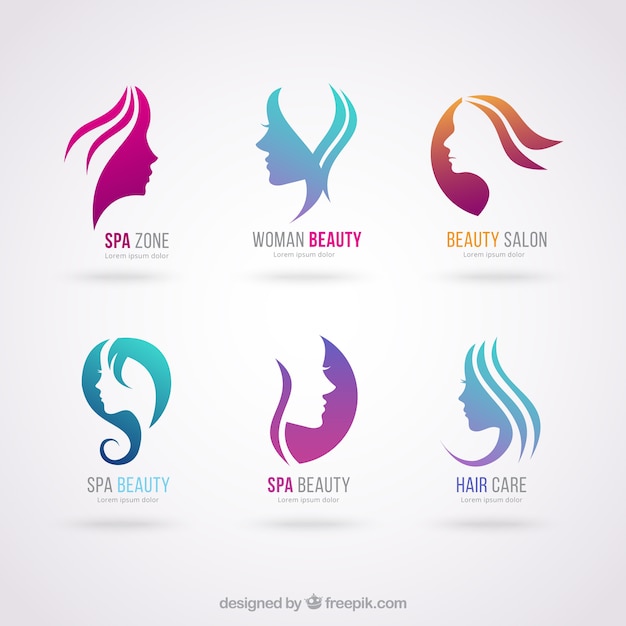 Vector beauty salon logos