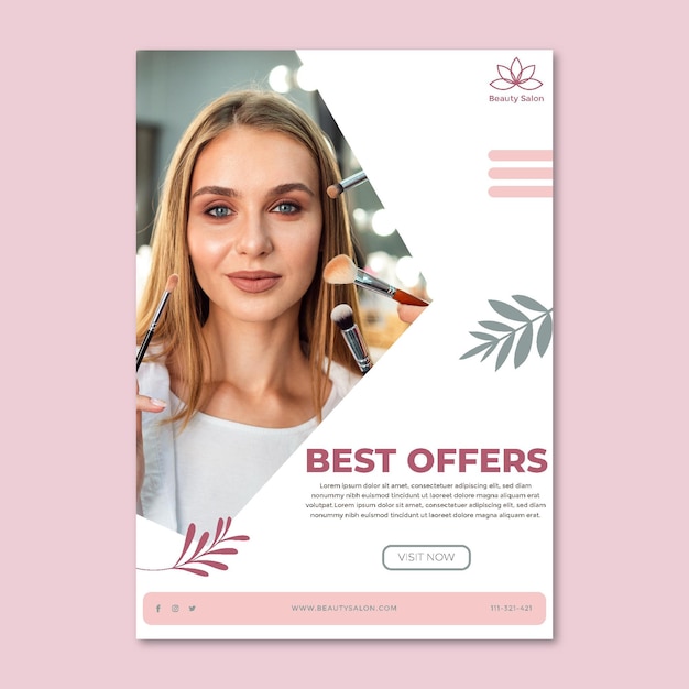 Beauty salon poster template