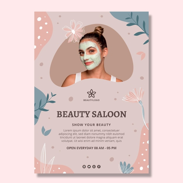 beauty salon poster template