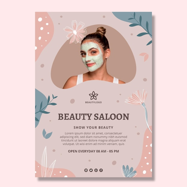 Beauty salon poster template