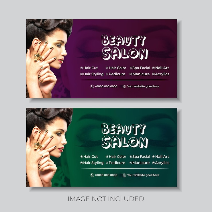 Premium Vector Beauty salon social advertisement billboard design