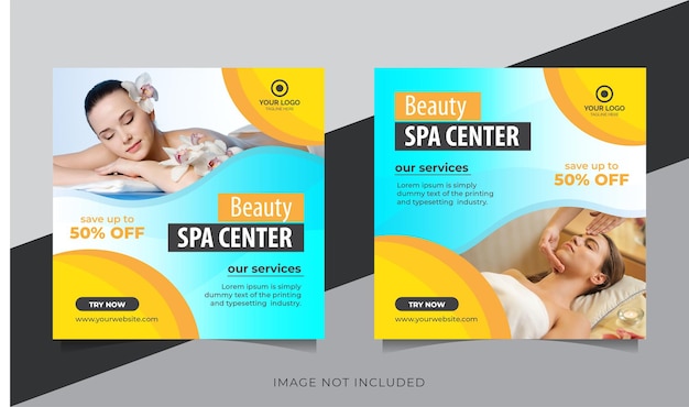 Vector beauty salon social media post template