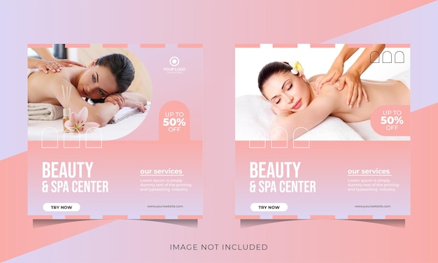 Beauty salon social media post template