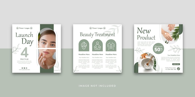 Beauty Salon Social Media Post template