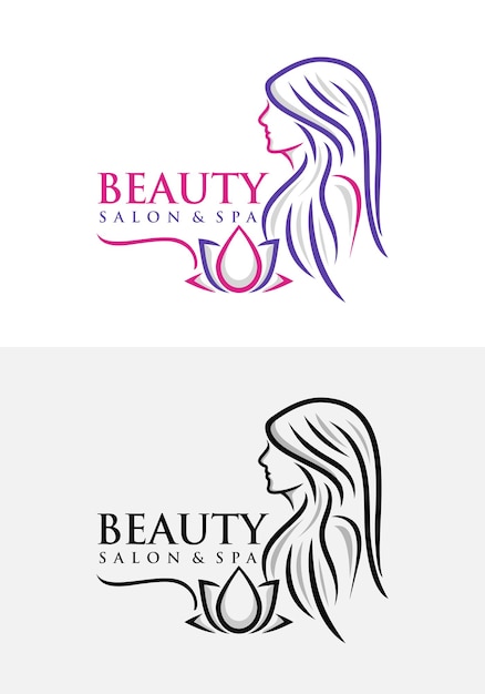 Beauty salon and spa logo vector