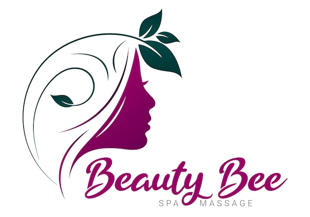 Beauty salon and spa vector logo design template