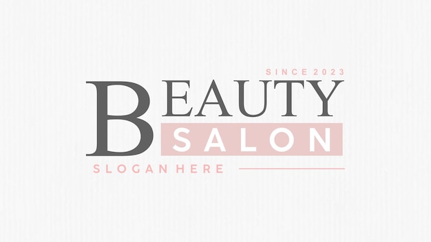 Vector beauty salon template logo design