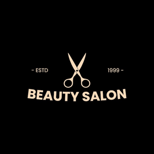 Vector beauty salon vintage logo template