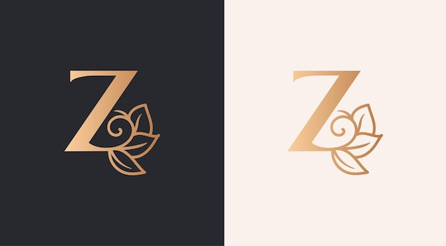 beauty salon woman  style logo Z design