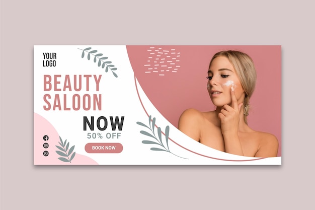 Vector beauty saloon banner