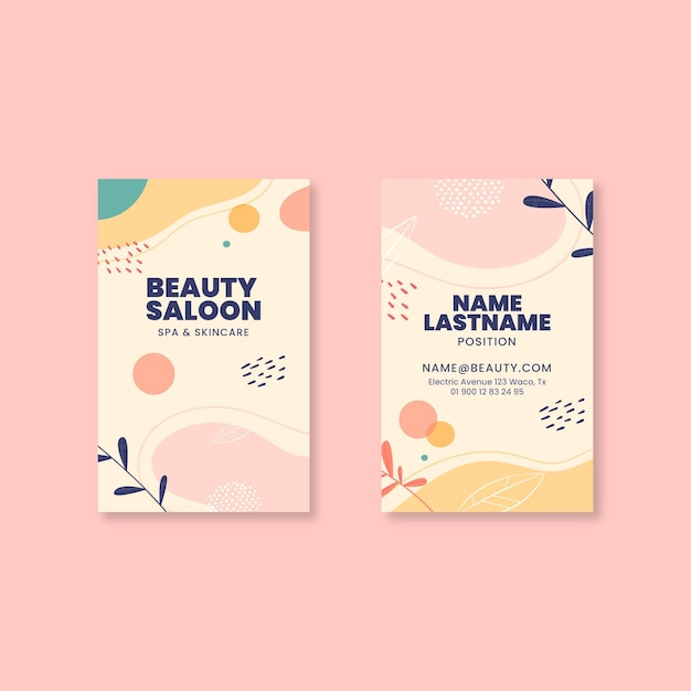 beauty saloon business card template