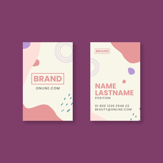beauty saloon double sided business card