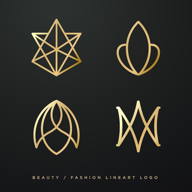 Collezione logo set di bellezza