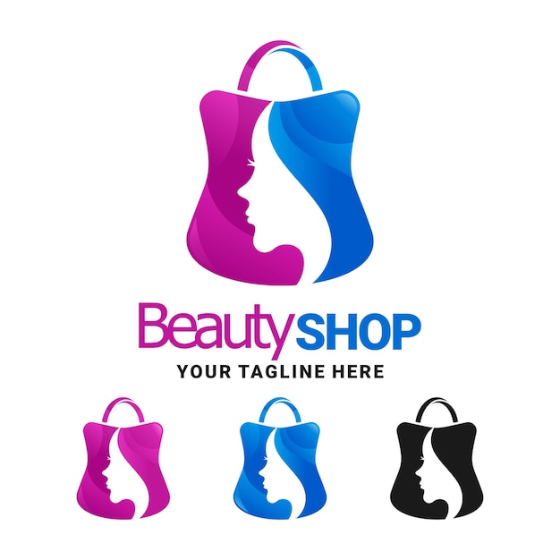 Beauty shop design logo collection