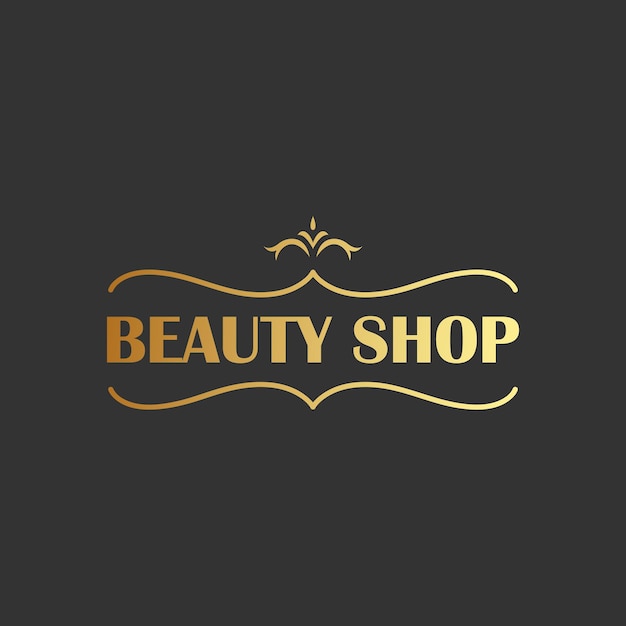 Vector beauty shop logo elegant